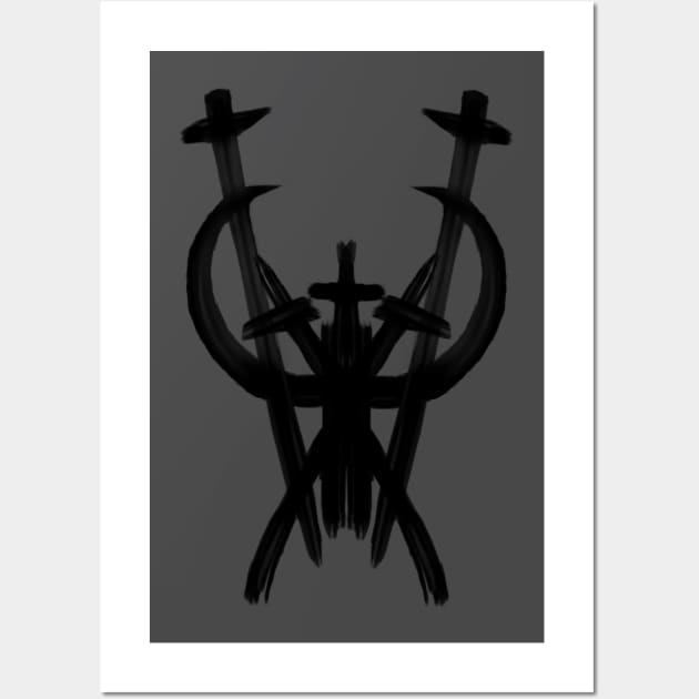 Ghostpuncher Sigil Black Wall Art by ghostpuncher666